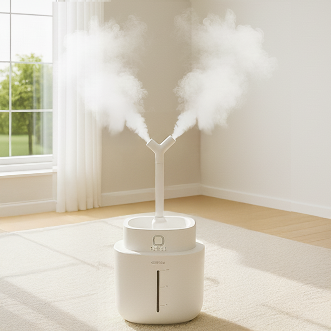 더위즈 uv살균 초음파 대용량 가습기, 6L, 화이트, chuv-1701