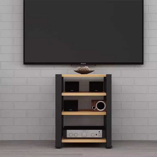 스피커 오디오장 거실 보관함 티비 하부장 홈시어터, K.(4단)라이트월넛