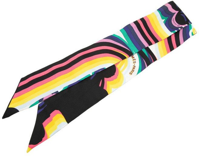 에르메스 중고 2000-2026 브라이드 드 갈라 섀도 실크 트윌리 스카프