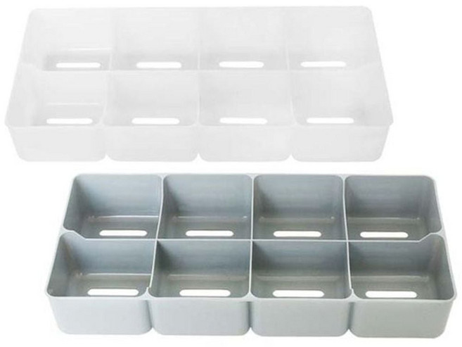 다용도 속옷정리함 8칸 1P 서랍 옷장 양말 정리함, 그레이, 그레이