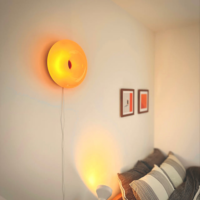 이케아 도넛조명 바름블릭스트 예쁜 무드등 수유등 인테리어 조명, 오렌지