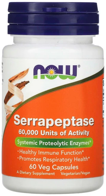 NOW Foods 세라펩타아제 33mg 베지 캡슐 60정 NOW-02973, 1개 - 쿠팡