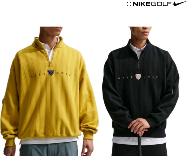 국내백화점판 나이키 골프 하프 집업 남성용 써마핏 간절기 오버핏 상의