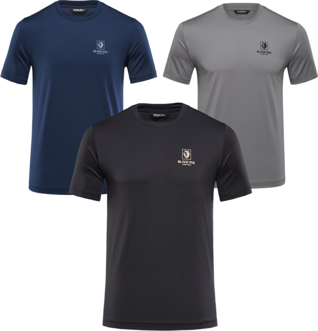 블랙야크 공용 흡한속건 25년 냉감반팔 라운드티셔츠