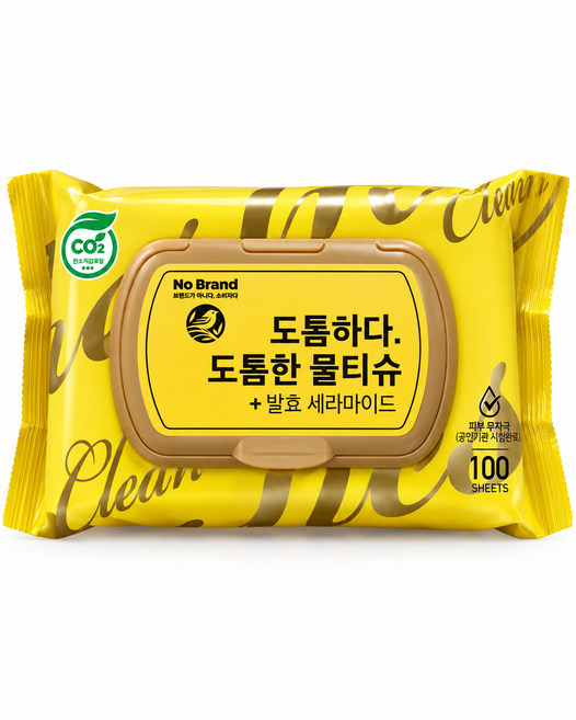 노브랜드 도톰한 물티슈, 1개, 305g