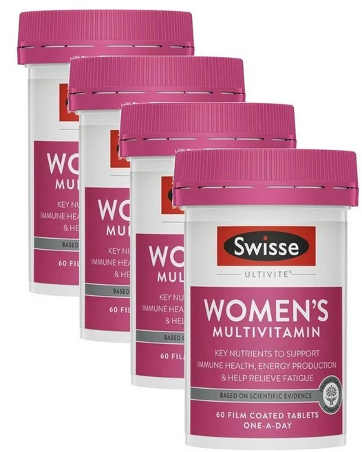 스위스 여성 멀티비타민 미네랄 원어데이 Swisse Womens Multivitamin, 60정, 4개 - 쿠팡