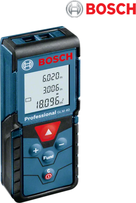 보쉬 GLM 40-12 레이저 거리측정기 40m 거리 GLM 40 후속, 1개