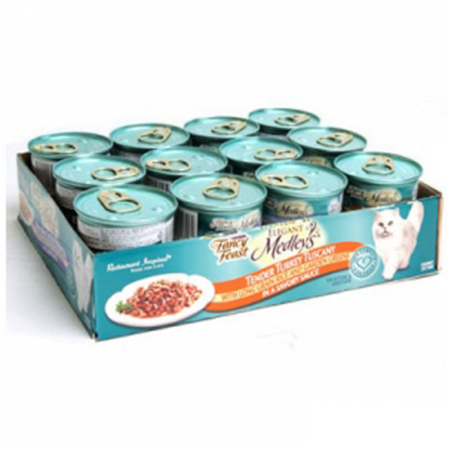 팬시피스트 전연령 고양이 엘레강트메들리 투스카니 습식사료, 칠면조, 85g, 24개
