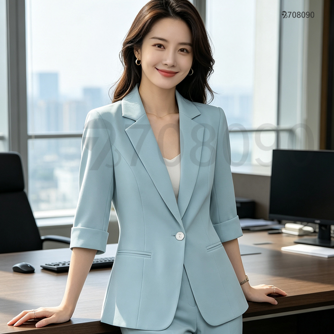 708090 여름 정장 코트 캐주얼 얇은 정장 상의