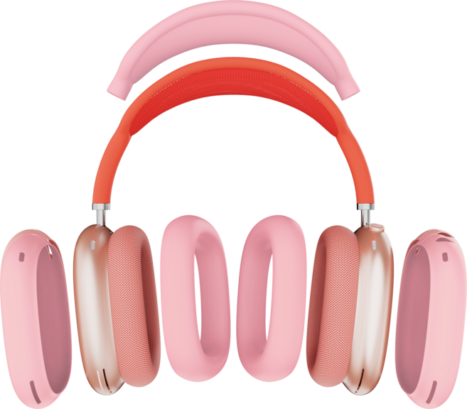 가꼬싶다 에어팟 맥스 올인원 케이스 세트, 4번 핑크/핑크/핑크