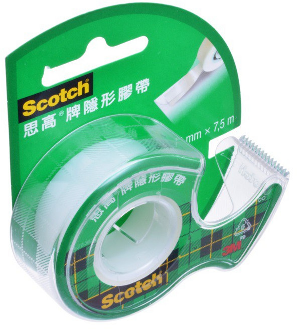 3M 105-TW 附台隱形膠帶 - 辦公室必備 隱形美觀 黏性持久, 1個, 透明