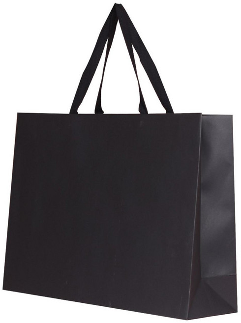 크루거브렌트 도톰 블랙 고급쇼핑백, (3)가로형 대 8개입 550*400*155mm