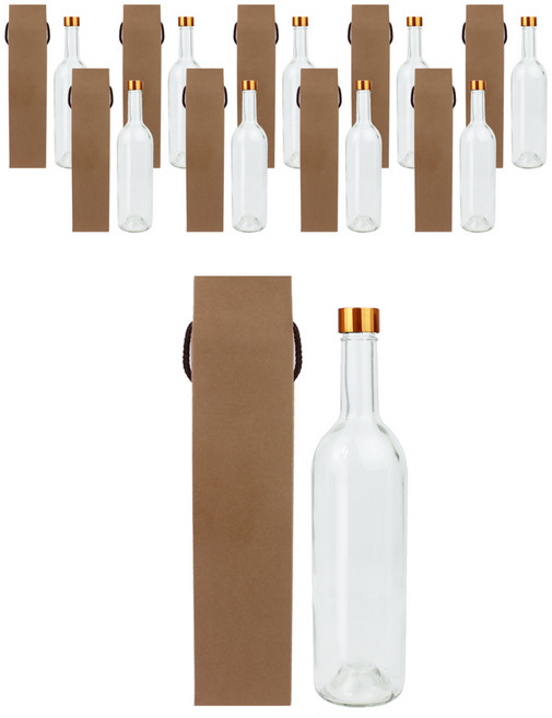 가인글로벌 와인750 투명병 + 스탬핑 숏캡 골드 + 포장박스, 10세트, 750ml