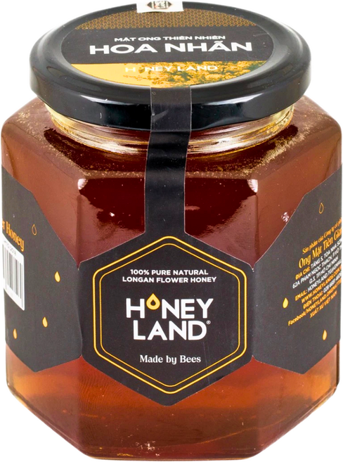 베트남 허니랜드 롱안꽃 꿀 천연 벌꿀, 1개, 480g