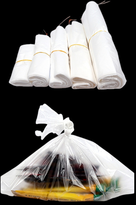 국산 마트 비닐봉지 비닐봉투 투명 속지 4호 200장 얇은 매장용 대형, 1개