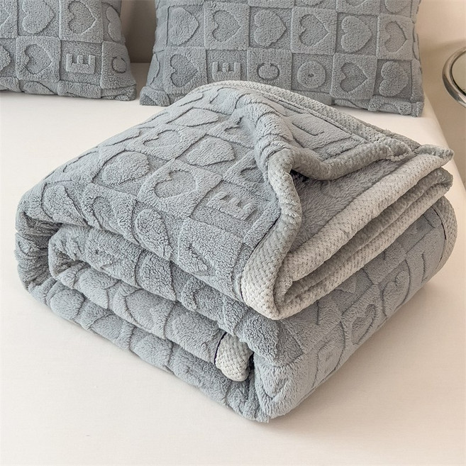 탑솜 극세사 담요겨울 침대 및 소파 겸용 보온 담요입니다