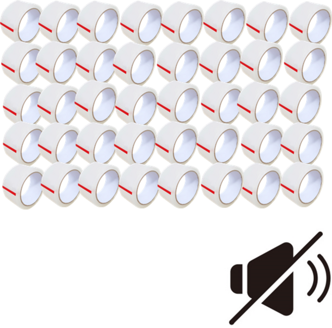 완전 무소음 OPP 투명 박스테이프 60mic 48mm, 40개, 80m