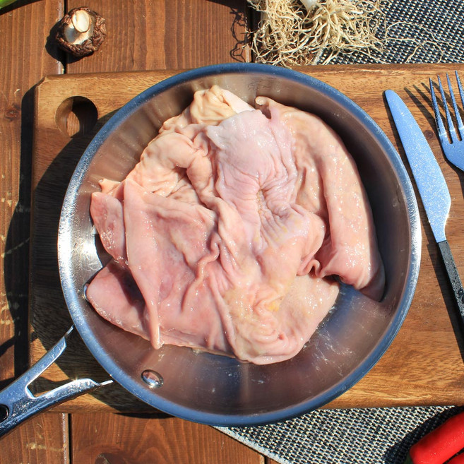국산 생 돼지 오소리감투 1마리분 돼지위 돼지내장 돼지오소리 pork stomach, 1개, 400g