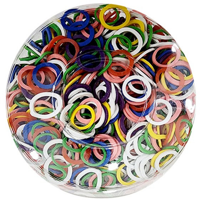 (국내산)혼합 생 고무줄(1통) 랩핑고무줄 강아지고무줄 랩핑밴드, 1세트, 혼합