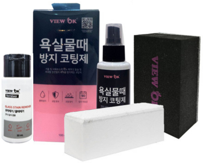 뷰오케이 욕실 물때 방지 코팅제 세트(유막제거제30ml+욕실코팅제100ml), 1세트, 100ml