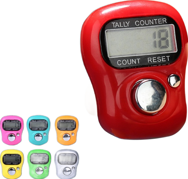 手指計數器 數位電子計數器 運動健身數據統計, 隨機出貨, 1個