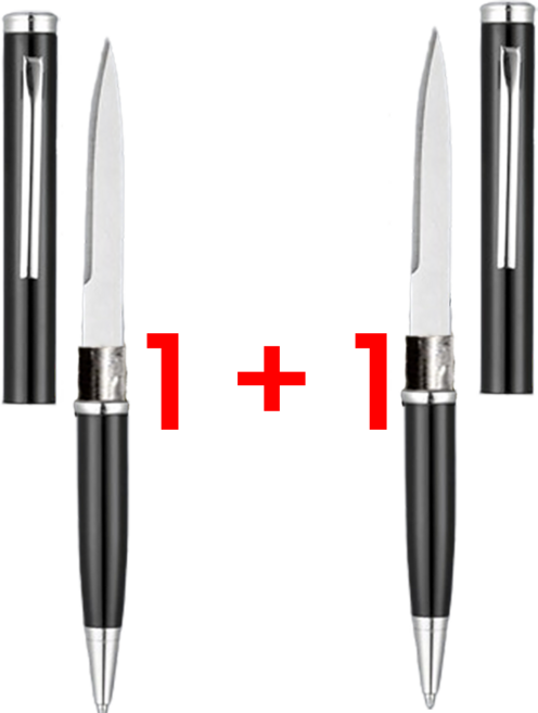 호신용 칼 휴대용 캠핑칼 호신용나이프 주머니칼, 2개, 블랙