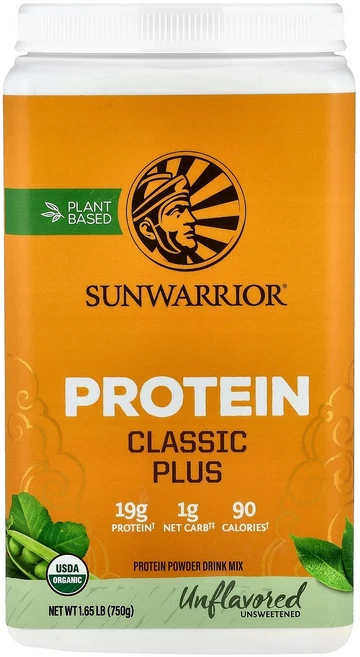 Sunwarrior 선워리어 클래식 플러스 프로틴 언플레이버드 750g 파우더 단백질보충제, Sunwarrior 선워리어 클래식 플러스 프로틴 언플 - 쿠팡