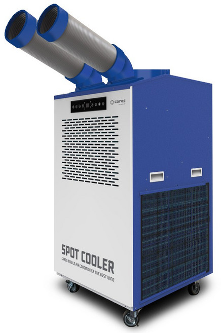 캐로스 대형 이동식 에어컨 업소용 식당 사무실 매장용 강력냉방 실외기없는 스탠드 에어컨, CPC-F6200B(블루/2구)