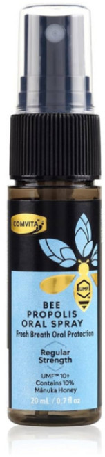 Comvita 蜂膠口腔噴霧 UMF 10+ 麥盧卡蜂蜜 常規強度 20毫升 清新口氣, 1個, 噴劑 個人用(1入) 特價每人限購3組, 20ml