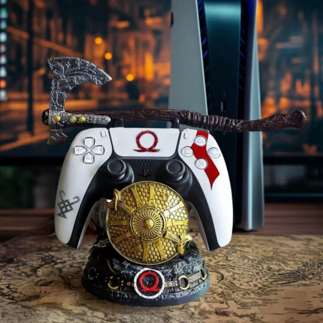 래미리아 갓 오브 워 게임 컨트롤러 패드 거치대 God of War, 1개, 내구성 레진, 리바이어던 액스