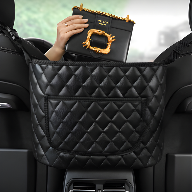 에어로브 차량용 가방 수납 포켓 차량정리 뒷자석 보관함, 블랙, 1개