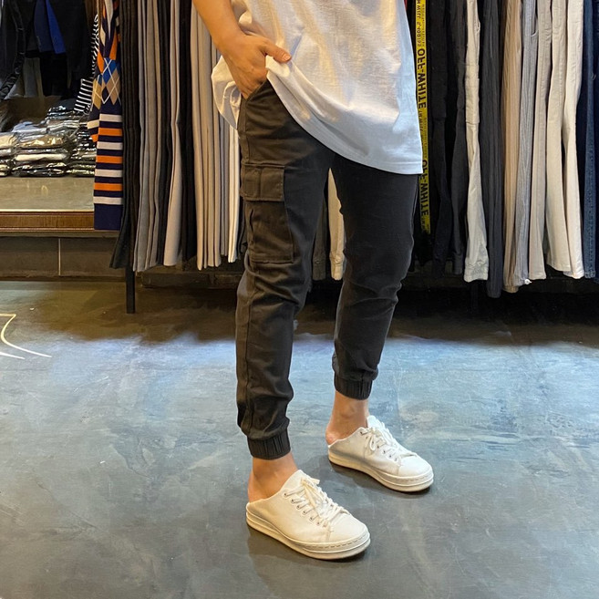 어썸블랑 사계절 빅사이즈 카고 스판 조거팬츠 (S~4XL)