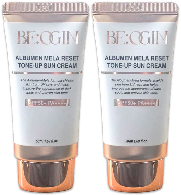 [홈쇼핑완판템] 전인화의 비오진 알부민 멜라 리셋 톤업 선 크림 SPF50+ PA++++, 2개, 50ml