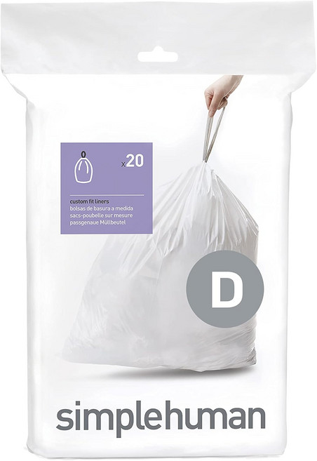 심플휴먼 CW063 20L 라이너 20개 화이트 코드 D, White, 1_20 Count (Pack of, Code D