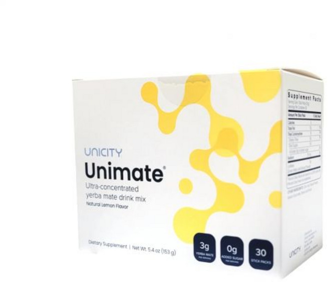 카페인 음료 간편 커피 유니시티 유니메이트 레몬 진저 스틱 팩 훌륭한 맛 초고농축 예르바 메이트 믹스(30팩). 식이보조제. 및 에너지 음료의 건강한 대안 (30일 공급), Lemon, 150g