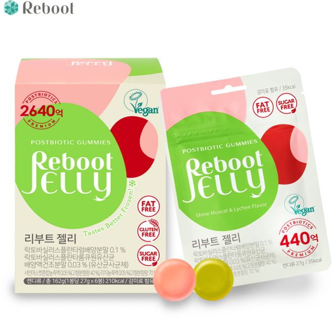 리부트 어린이 온가족 유산균 젤리 440억, 27g, 6개