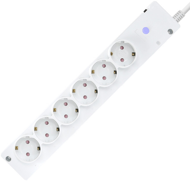 라맥스 IoT 전체제어 멀티탭 6구 16A 과부하차단 국산 콘센트 2M RPG-560, 1개, 화이트
