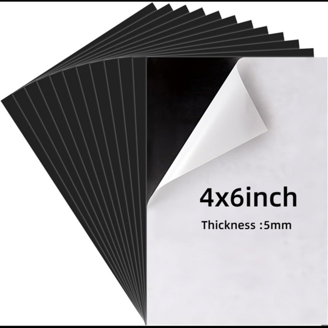 접착식 자석 시트 4 x 6인치 사진 자석 공예 사진 그림 간편한 껍질을 뒷면이 있는 유연한 자석 시트., [02] 10Pcs(4x6inch)