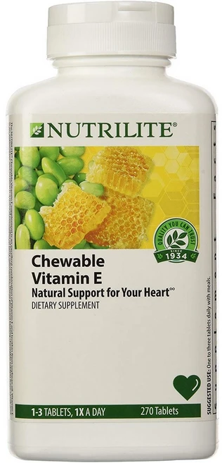 Nutrilite 뉴ㅌ리 대 ㄷ 레ㅅ틴 비타민E 츄어블 (270 정), 1개 - 쿠팡