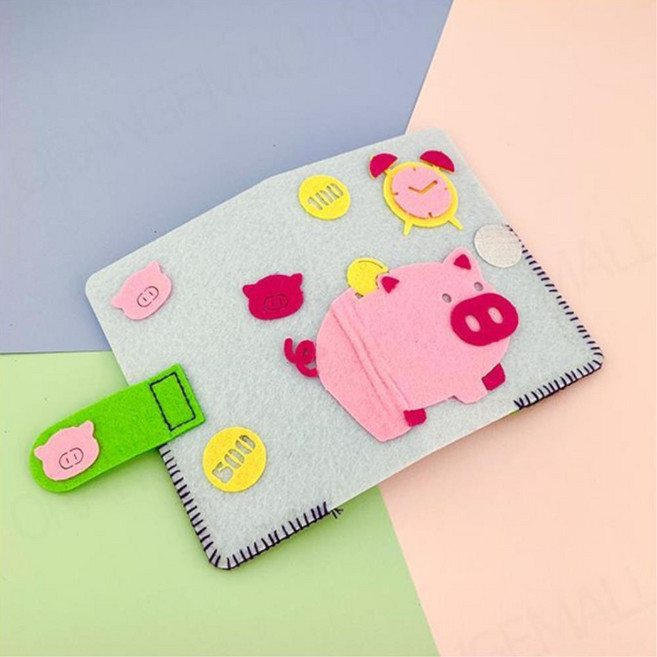 초등 돈 시간 관리 DIY 펠트 수첩 용돈기입장+활동지 5p 놀이교실 체험