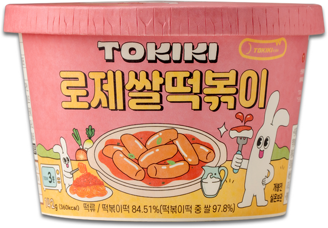 또키키 컵떡볶이 쌀떡볶이 로제맛, 1개, 142g
