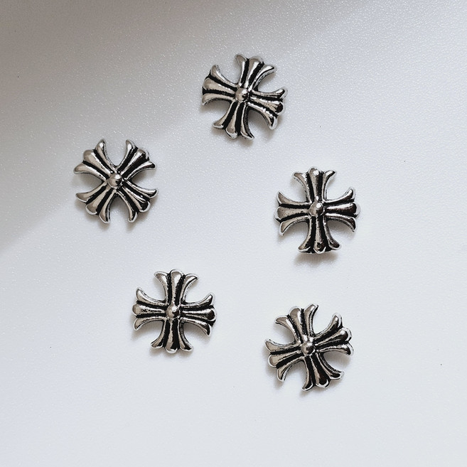 메탈 크롬 네일파츠, 5개, 엔틱(대)