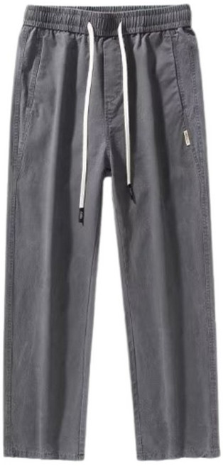 美式復古鬆緊腰寬鬆直筒運動休閒長褲