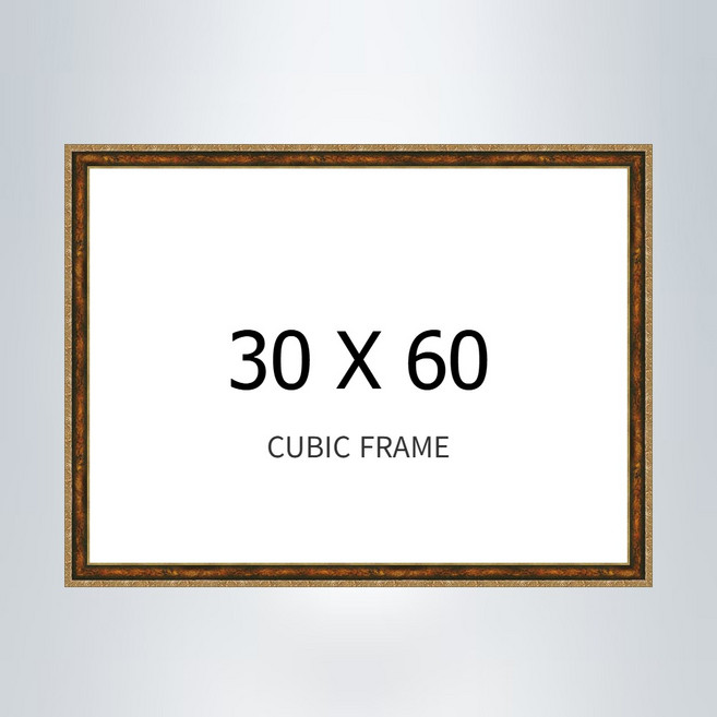 꿈꾸는세상 보석십자수 30x60cm 패브릭 액자, 슬림 엔틱골드, 1개, 플라스틱