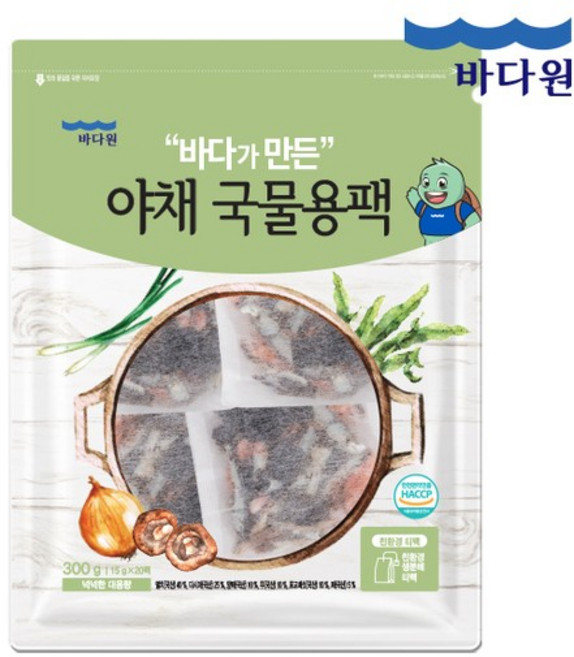 바다원 야채 국물용팩, 300g, 1개