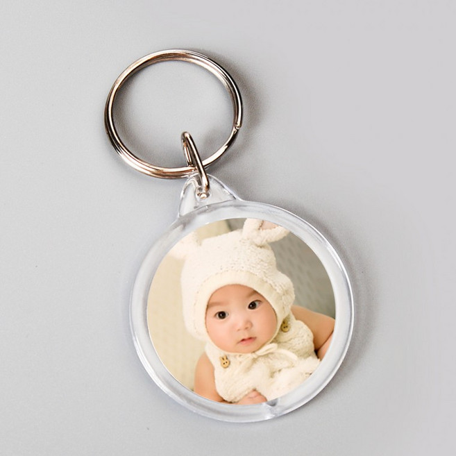 4cm 사진 아크릴 키링 원형 액자 홀더연예인 짱마니닷컴, 1개, 원형 4cm