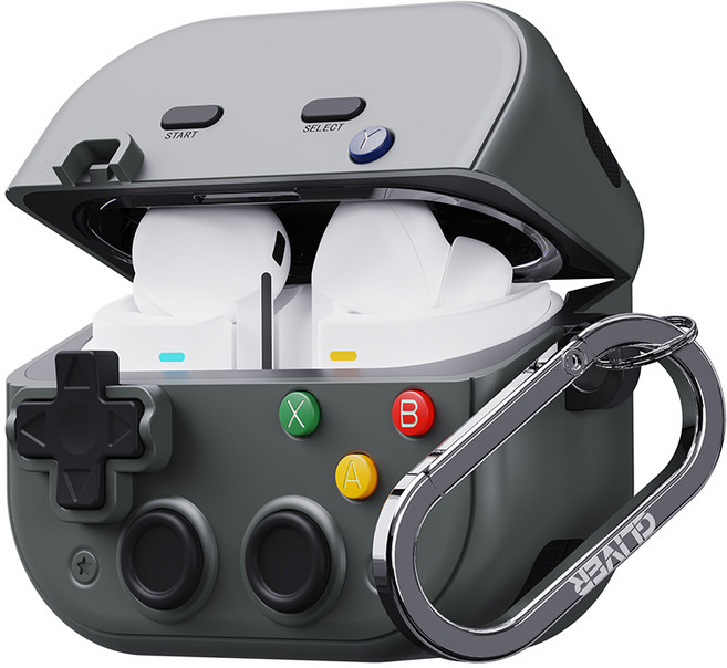 갤럭시 버즈3 프로 FE 케이스 락패드팟 잠금 분실방지 보호 이중구조, 1개, 그레이, 갤럭시 버즈3 / 버즈3프로 / 버즈3FE