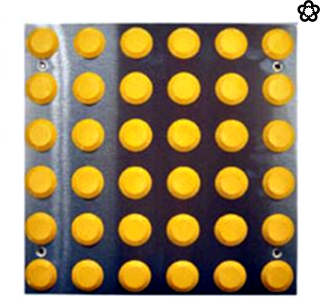 시각 장애인 스텐 점자 블럭 점형 타일 스틸 300MM 30cm, 점형_T770444