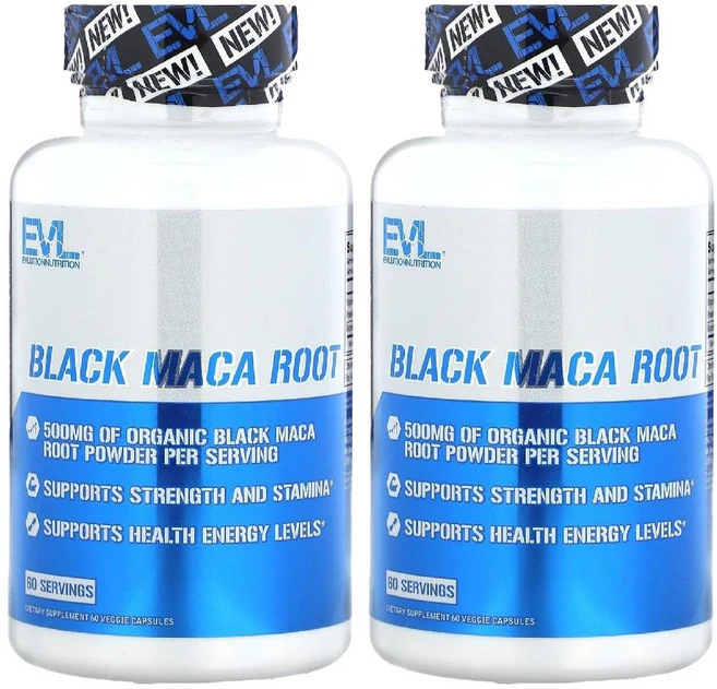 EV루션뉴트리션 블랙 마카 뿌리 60캡슐 EVLution Nutrition 2병, 60정 - 쿠팡