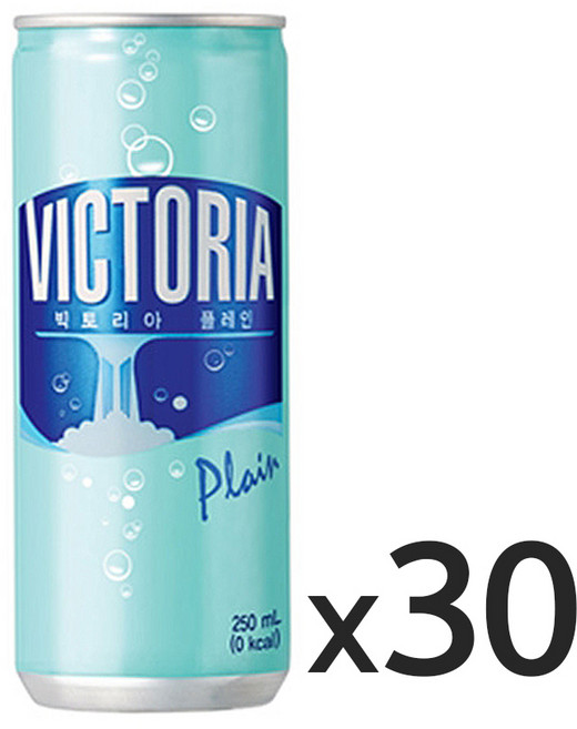 웅진빅토리아 캔 탄산수 플레인, 250ml, 30개